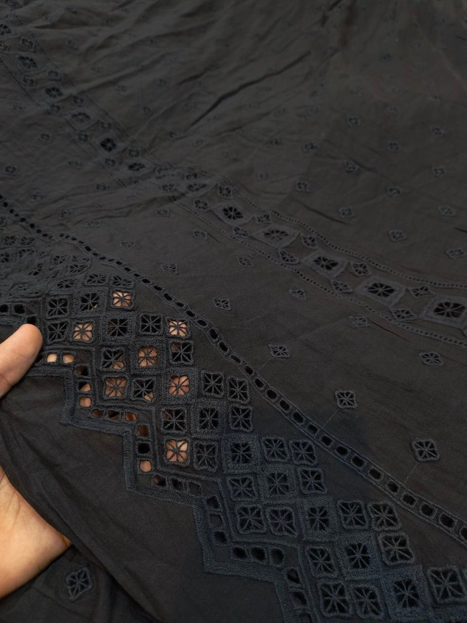 Premium Hakuba Chikankari Embroidery On Pure Cotton FABRIC (Big WIDTH!!)