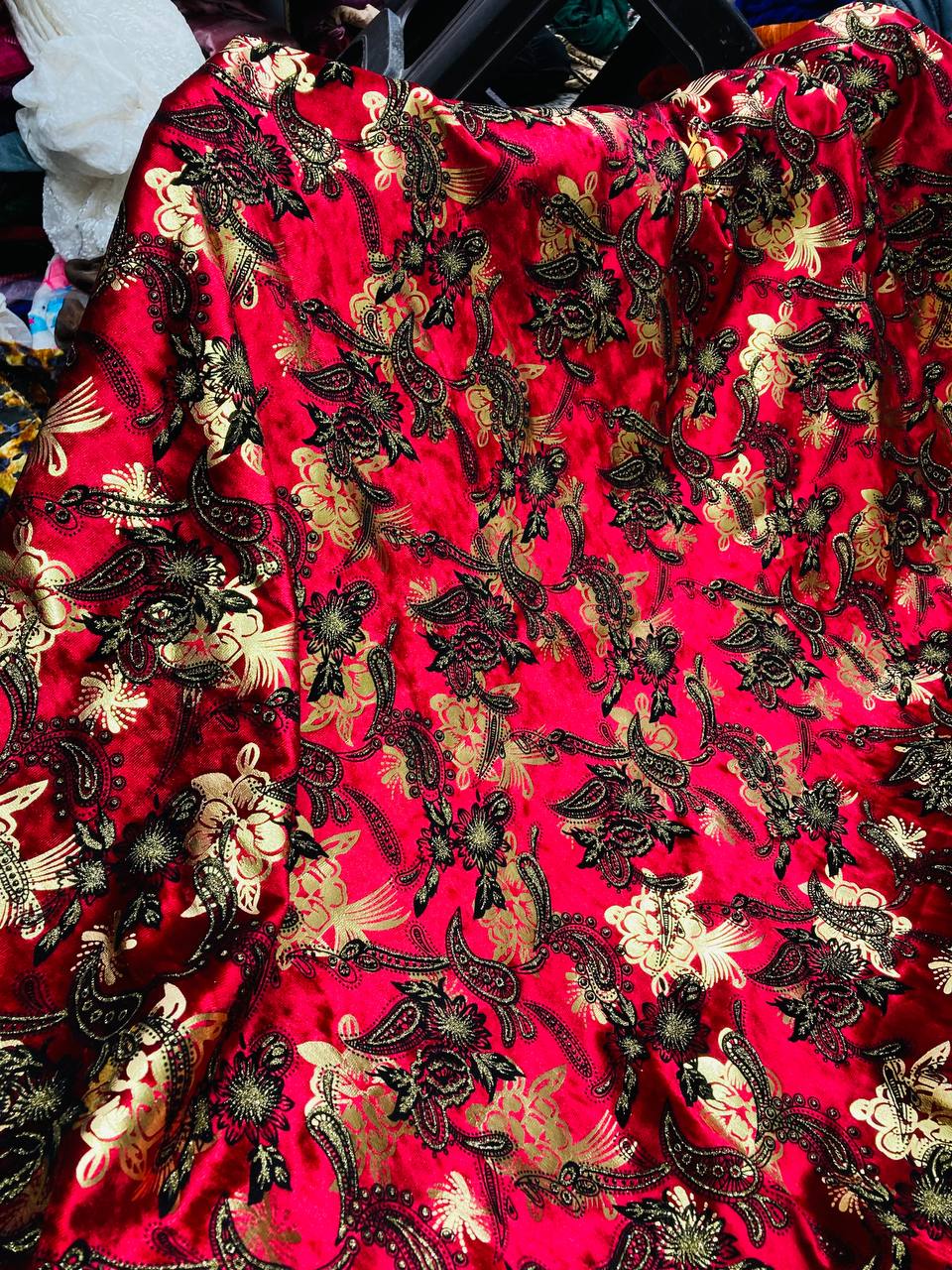 Most Premium Imported ICE VELVET FABRIC With Fine Printing (Big WIDTH!!)