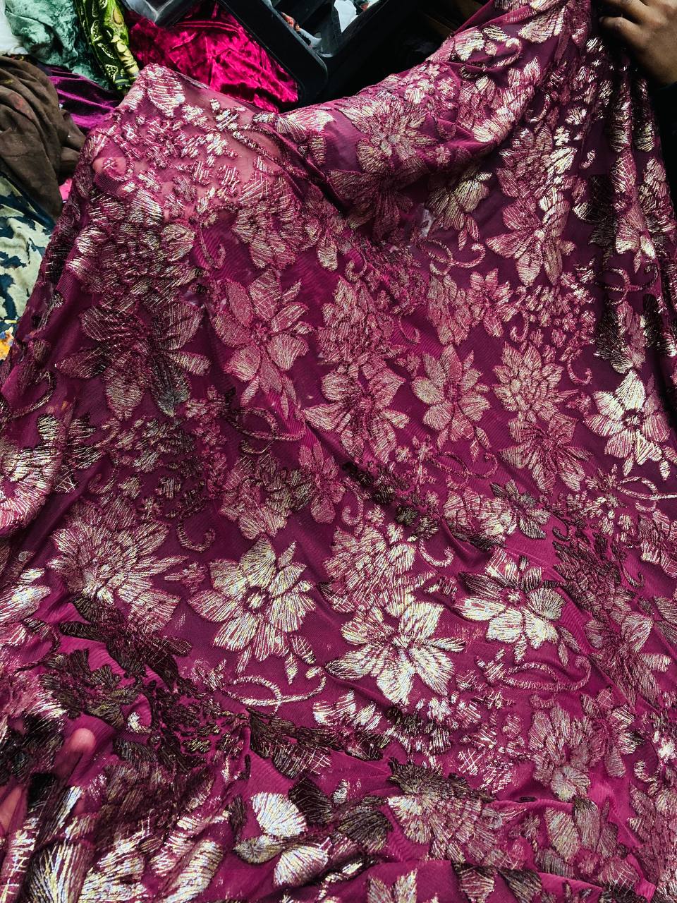 Most Premium Imported Plachi Brasso FABRIC On Net FABRIC (Big WIDTH!!)