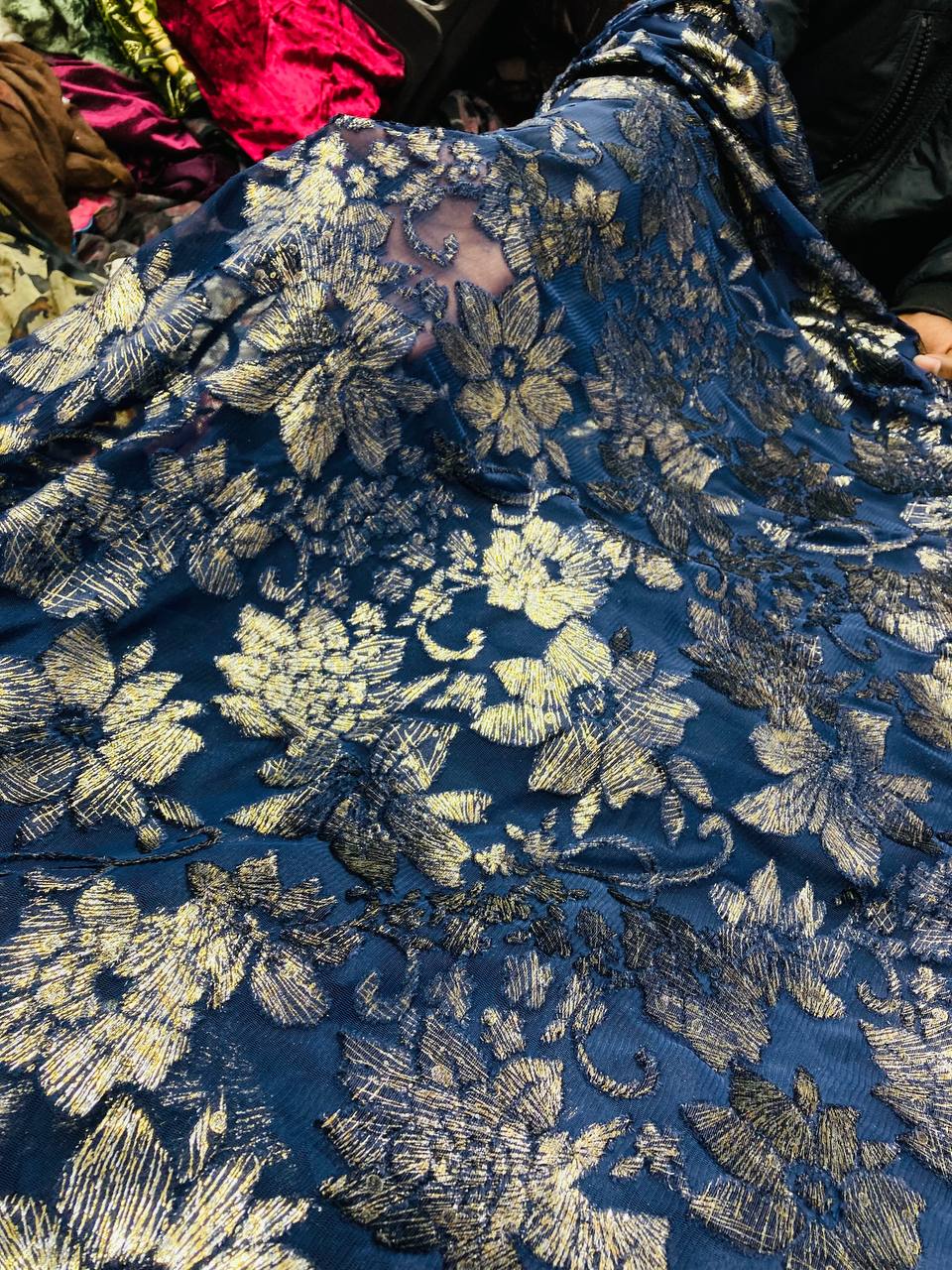 Most Premium Imported Plachi Brasso FABRIC On Net FABRIC (Big WIDTH!!)