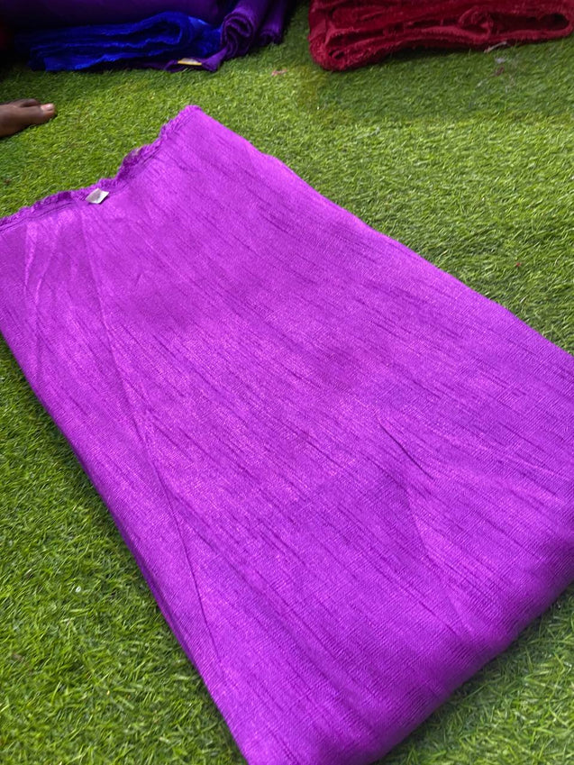 Most Premium Collection Of Silk Fabric - Raw Khaadi SILK ( Purple )