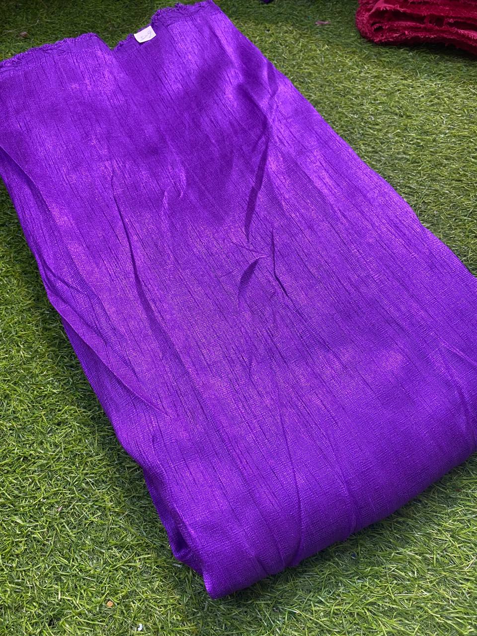Most Premium Collection Of Silk Fabric - Raw Khaadi SILK ( Purple )
