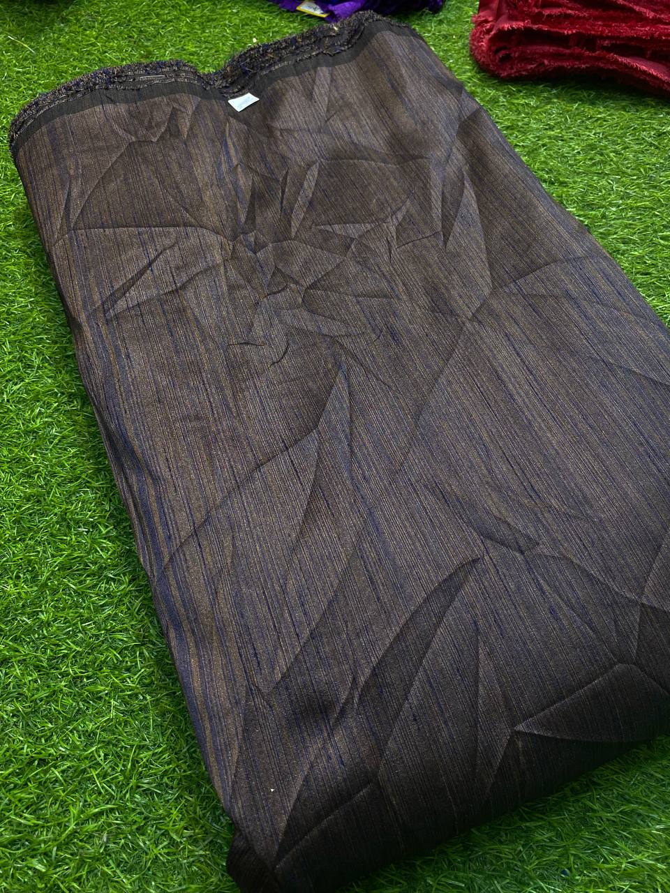 Most Premium Collection Of Silk Fabric - Raw Khaadi SILK ( KHAADI BROWN )