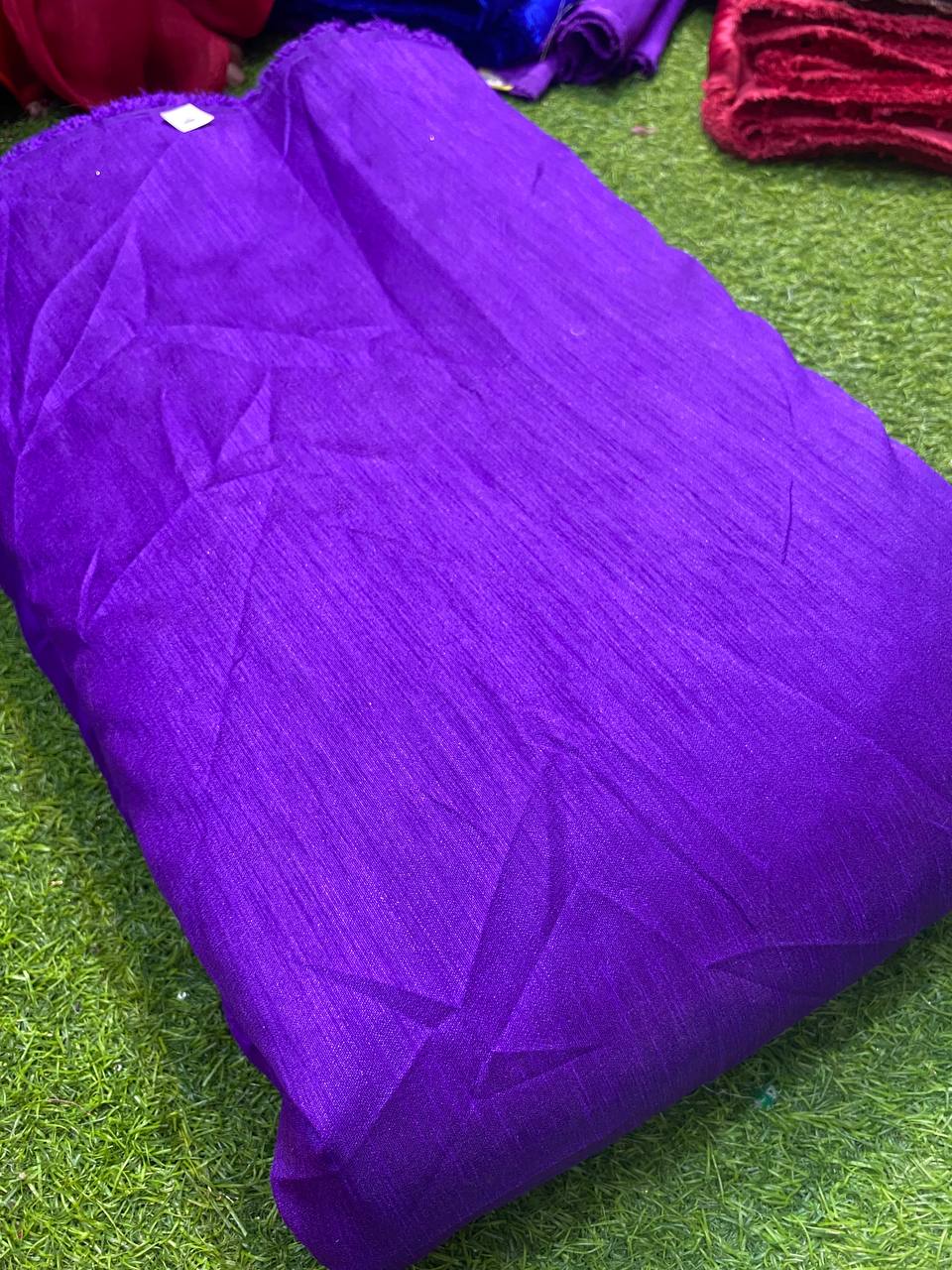 Most Premium Collection Of Silk Fabric - Raw Khaadi SILK ( Purple)