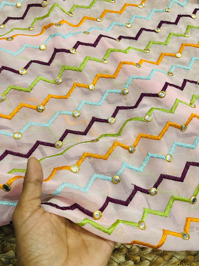 Cut Piece SALE- Premium Pure Designer FABRICS IN SALE - Cut SIZE 3.50 Meter