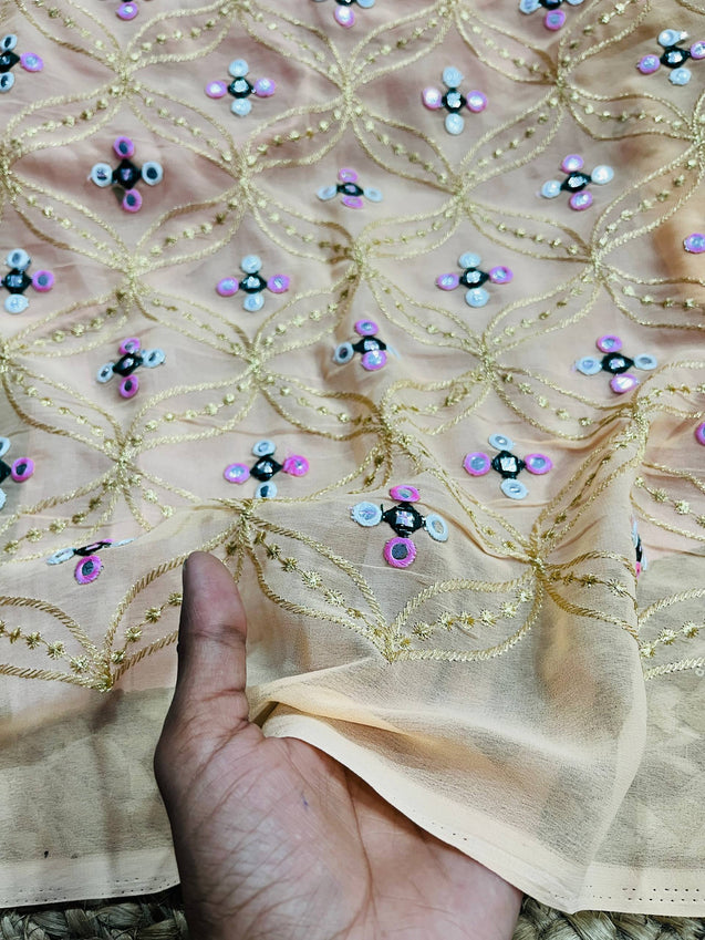 Cut Piece SALE- Premium Pure Designer FABRICS IN SALE - Cut SIZE 3. Meter