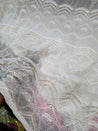 Premium Pure Viscose Georgette Fabric With Fine Hakuba Chikankari Embroidery (Big WIDTH!!) (Dyeable Aslo)