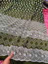 Premium Pure Cotton Fabric With Hakuba Chikankari Embroidery (Big WIDTH!!)