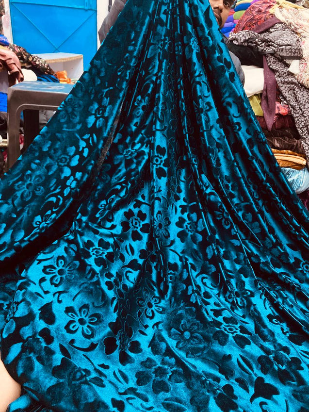 Premium Texture Embossed Shaneel VELVET FABRIC (Big WIDTH!!)