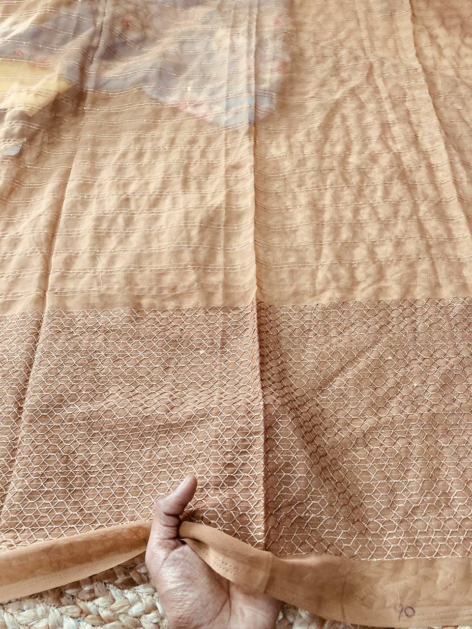 Cut Piece SALE- Premium Pure Designer FABRICS IN SALE - Cut SIZE 0.95 Meter