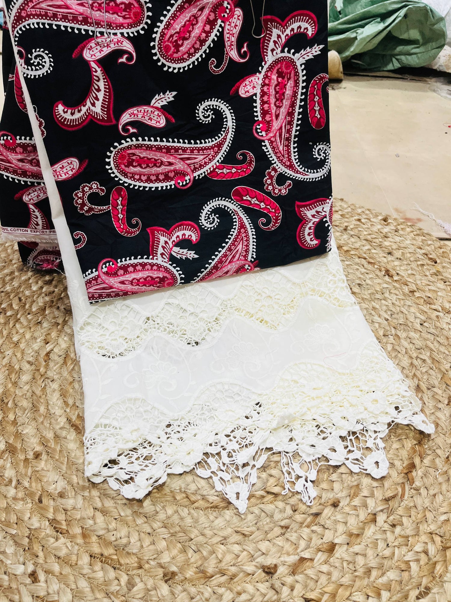 Premium Pure Cotton 80*80 PRINTED Applique Suit Set