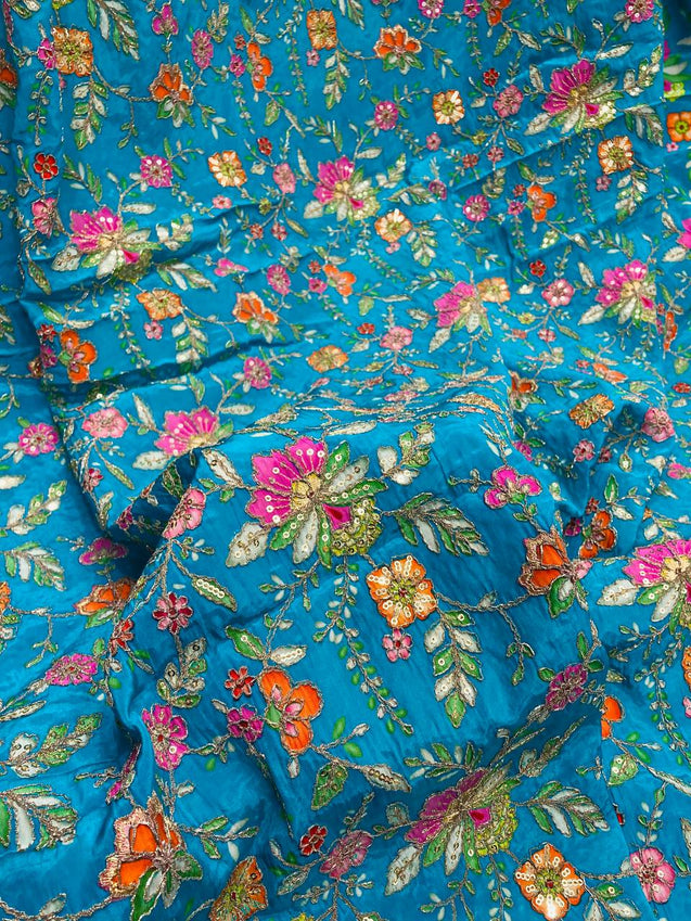 Most Premium Celebrity Designer Position Print Natural Pure CREPE FABRIC