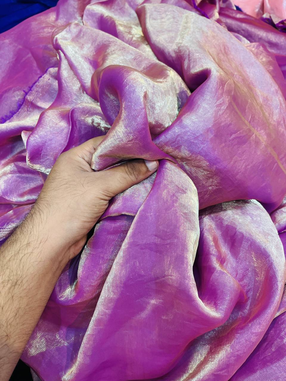 Premium Pure Jimmy Choo. Organza FABRIC (Shaded Purple)