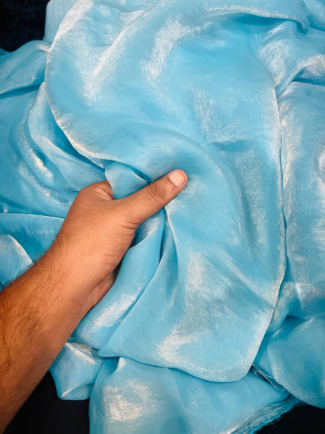 Premium Pure Jimmy Choo. Organza FABRIC (Sky Blue)