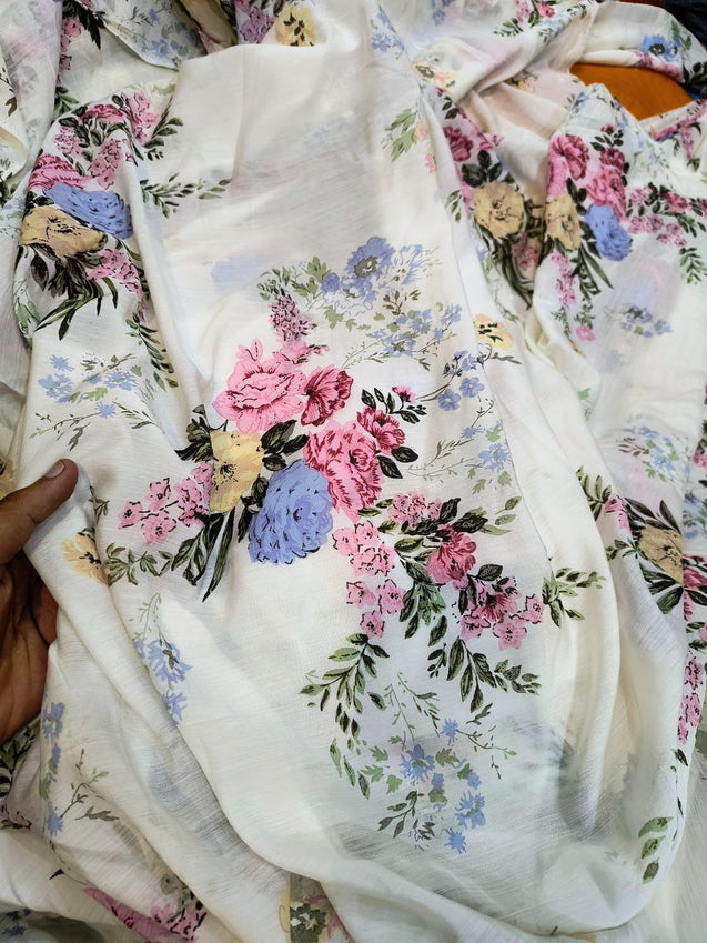 Most Premium BRANDED Pure Muslin Cotton PRINTED FABRIC (Big WIDTH!!)