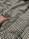Most Premium Fine Thread Embroidery On Checks Poplin Cotton FABRIC (Big WIDTH!!)