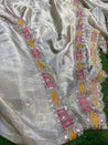 Premium Pure Quality Of Silk Fabric - RUSSIAN Silk Fabric With Fine Zari Work For Dupatta