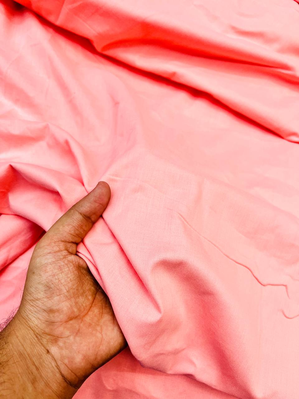 Most Premium Pure Super Quality Cotton 80*80 FABRIC (Big WIDTH!!) (Peach)
