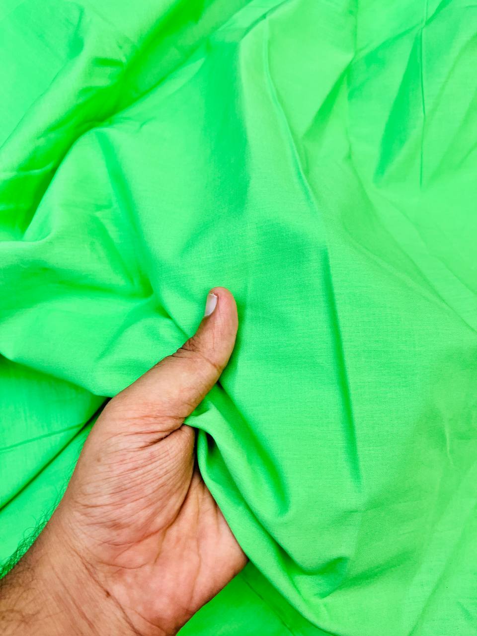 Most Premium Pure Super Quality Cotton 80*80 FABRIC (Big WIDTH!!) (Ghiya Green)