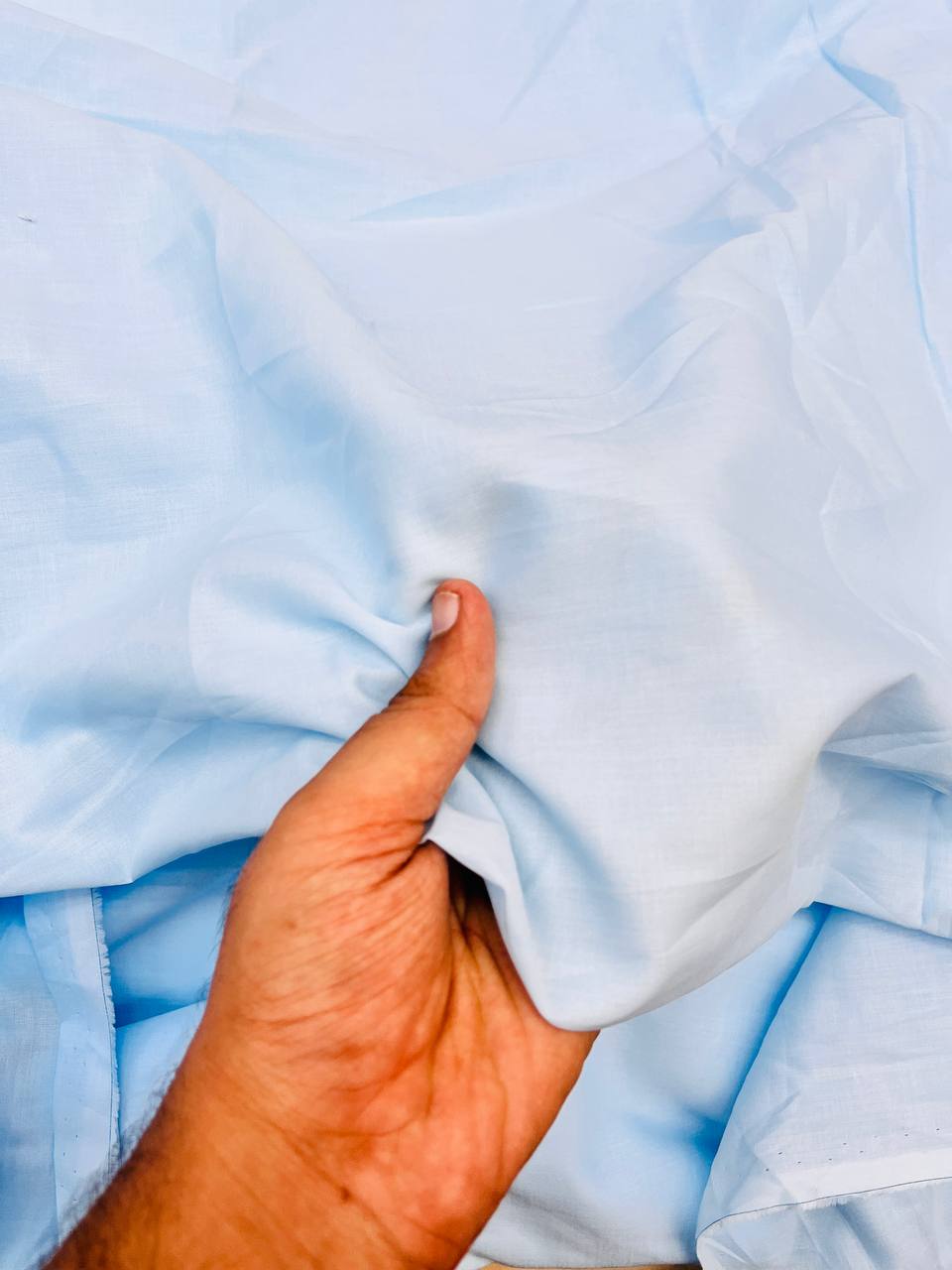 Most Premium Pure Super Quality Cotton 80*80 FABRIC (Big WIDTH!!) (Blue)