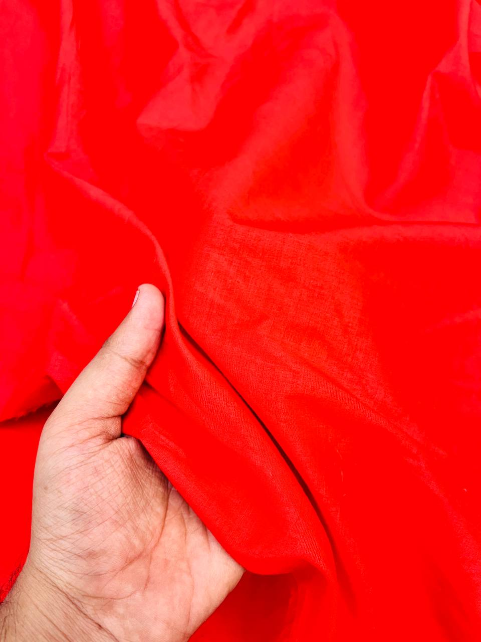 Most Premium Pure Super Quality Cotton 80*80 FABRIC (Big WIDTH!!) (Reddish Orange)