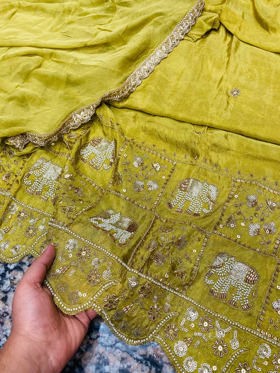Most Premium Quality Of Suits -  Cut Dana Work ( Complete Suit With SALWAAR)
