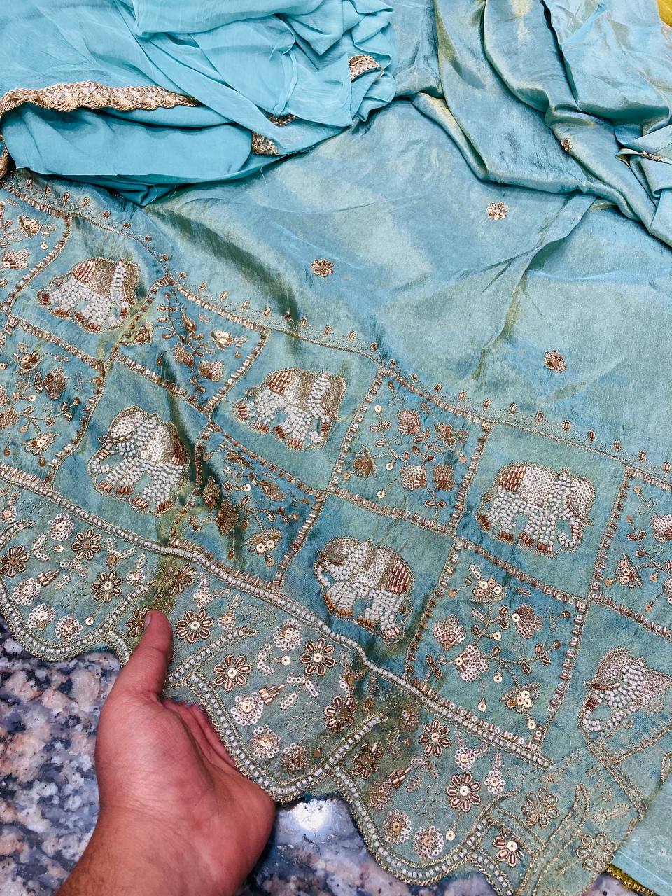 Most Premium Quality Of Suits -  Cut Dana Work ( Complete Suit With SALWAAR)