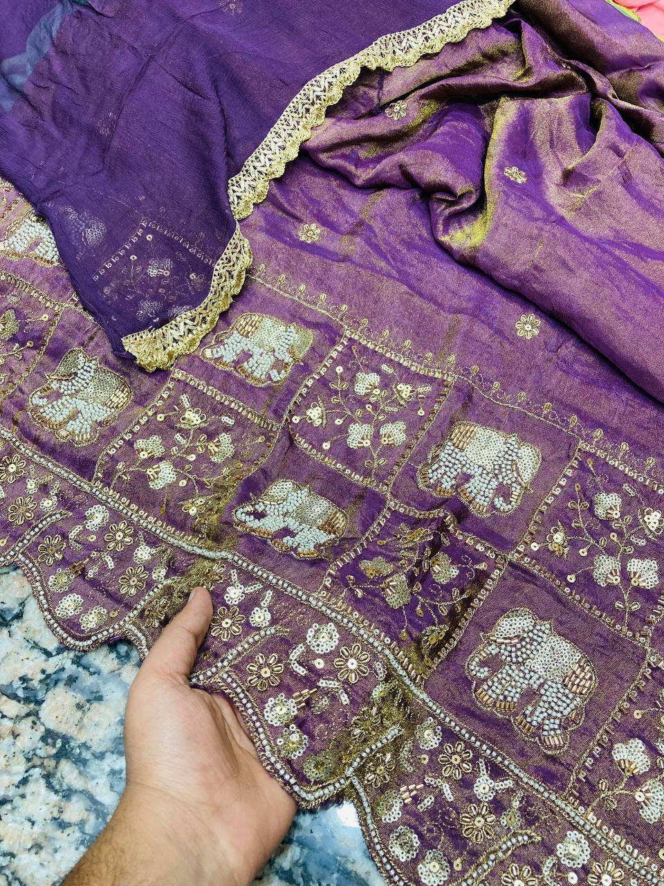 Most Premium Quality Of Suits -  Cut Dana Work ( Complete Suit With SALWAAR)