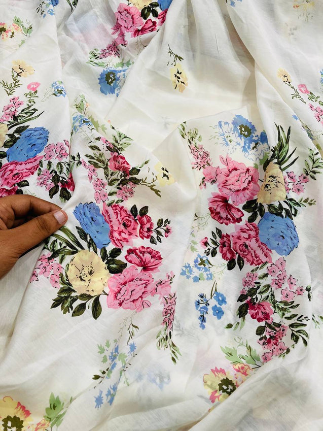 Most Premium BRANDED Pure Muslin Cotton PRINTED FABRIC (Big WIDTH!!)