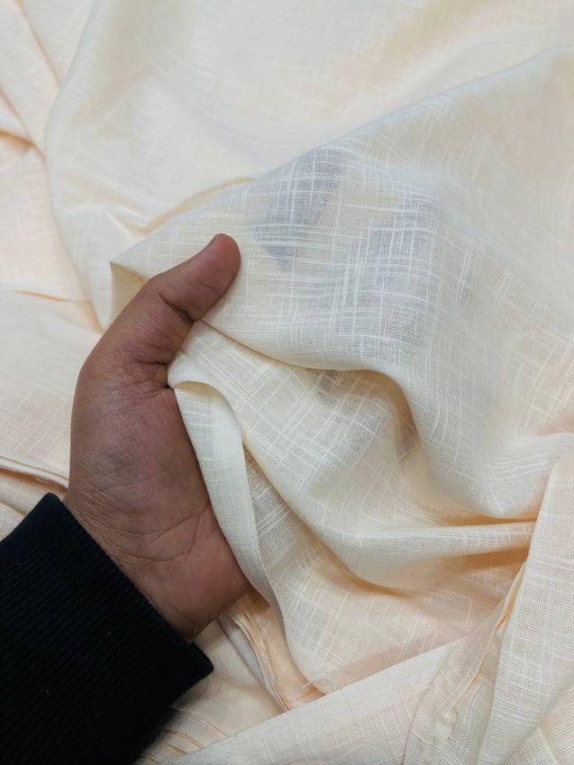 Most Premium Pure Viscose Cotton LINEN FABRIC (BEIGE)