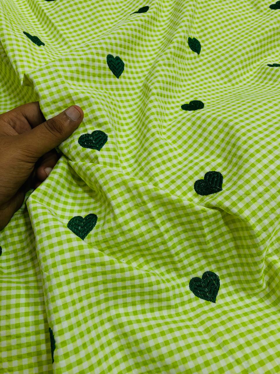 Most Premium Pure Cotton Sher Shakker FABRIC With Fine Embroidery (Big WIDTH!!)