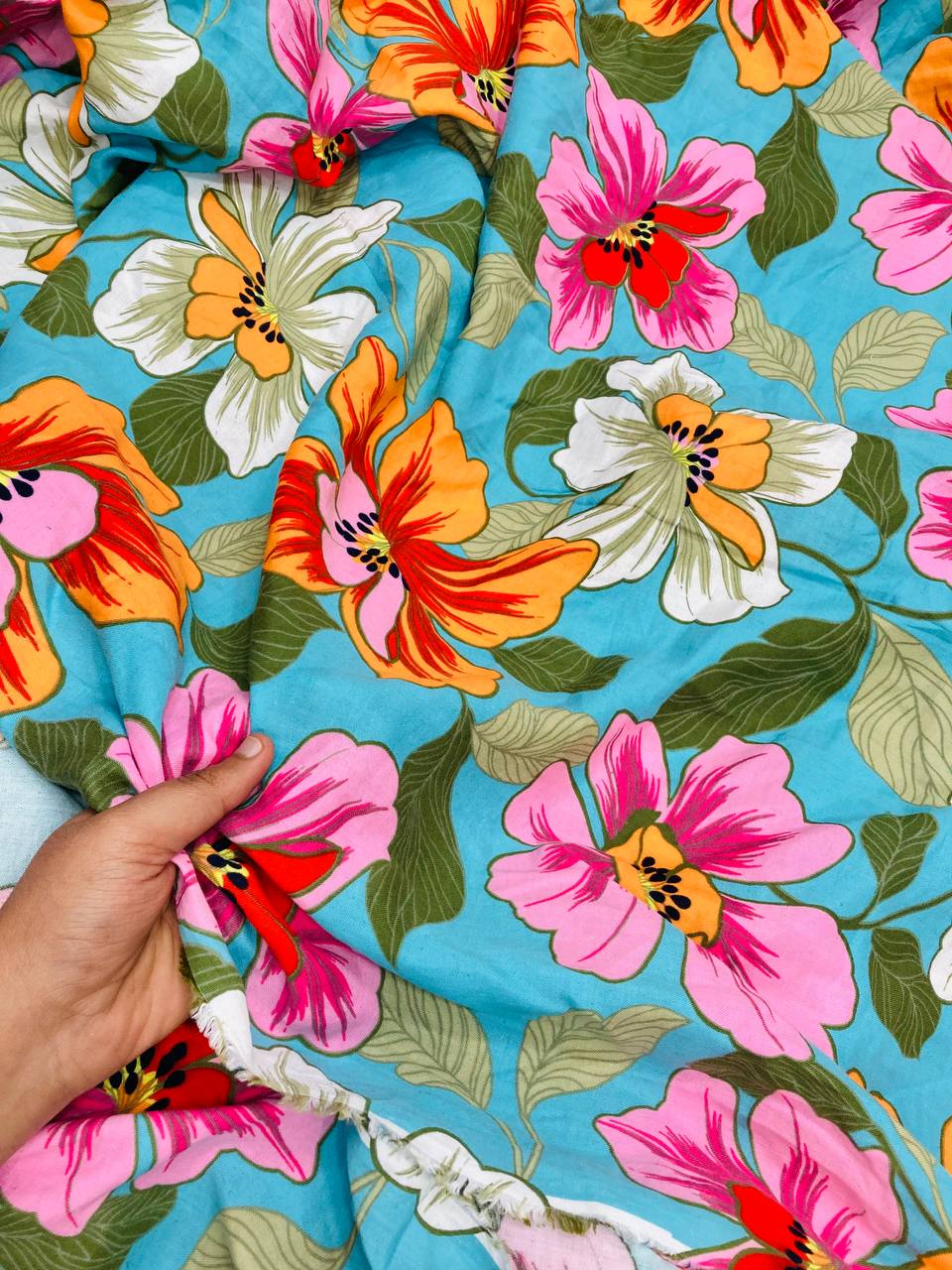 Most Premium Pure Double Cloth Cotton PRINTED FABRIC (Big WIDTH!!)