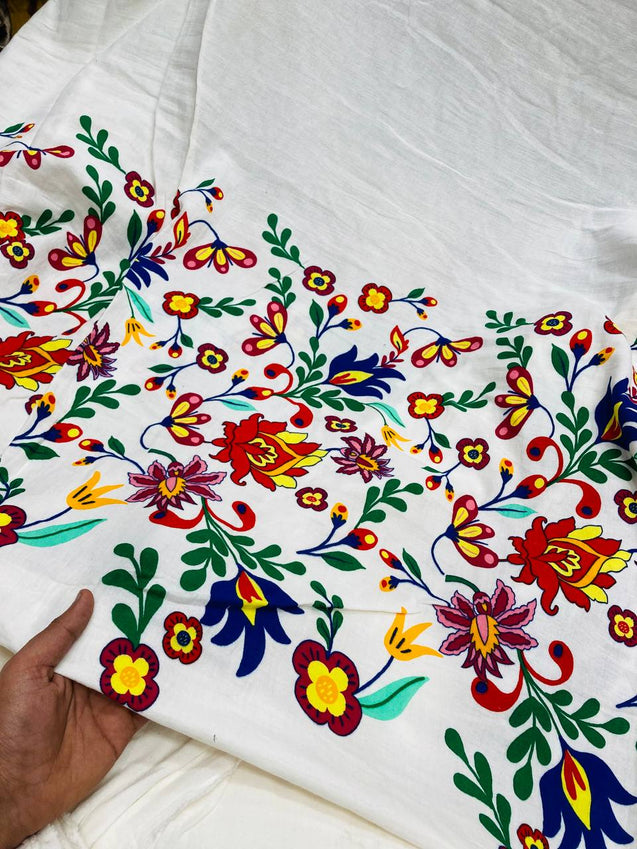Most Premium Pure Double Cloth Cotton PRINTED FABRIC (Big WIDTH!!)
