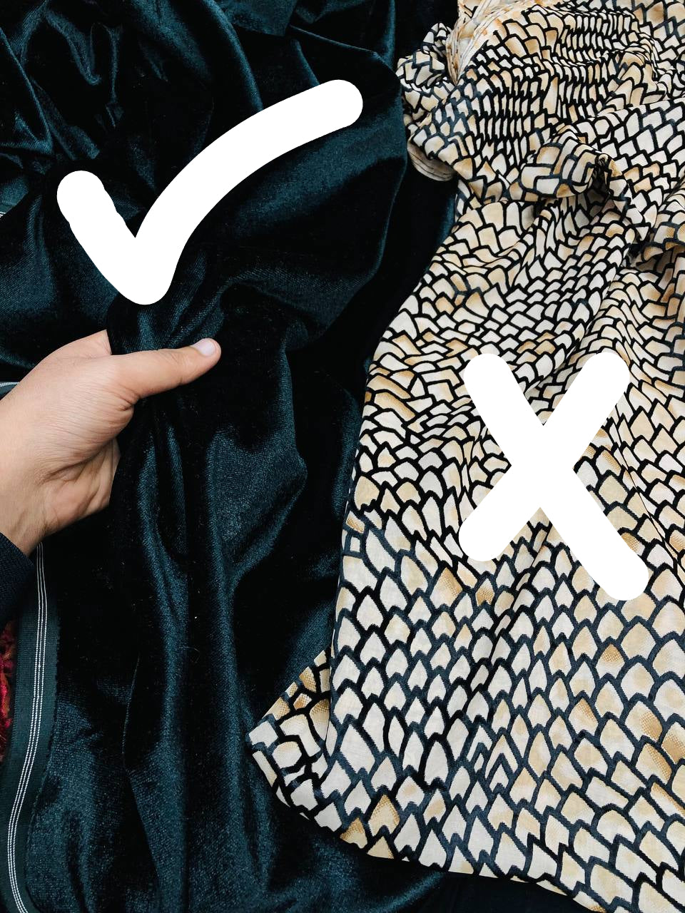 Premium Pure Imported Silk Makhmal Velvet FABRIC - ALL BLACK