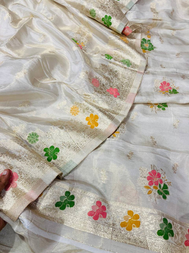 Premium Pure Cosmos (Russian) Silk Suit With Dupatta (Complete Suit)
