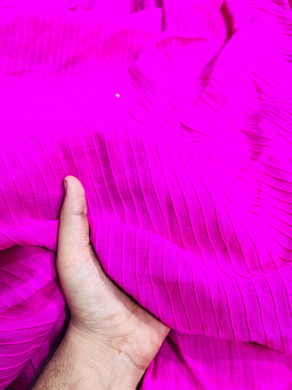 Most Premium Pure Cotton With Fine Pintex Embroidery (Big WIDTH!!)