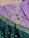 Premium Fine Pure Russian Silk Suit With Banarasi Dupatta & Bottom