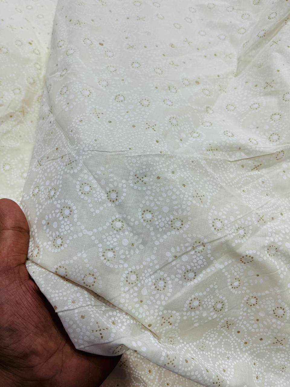 Most Premium Pure Export Foil Print On LINEN Cotton FABRIC (Big WIDTH!!)