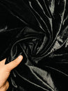Premium Pure Imported Silk Makhmal Velvet FABRIC - ALL BLACK