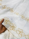 Most Premium Pure Matte Cotton FABRIC With Fine Dori Embroidery (Big WIDTH!!)