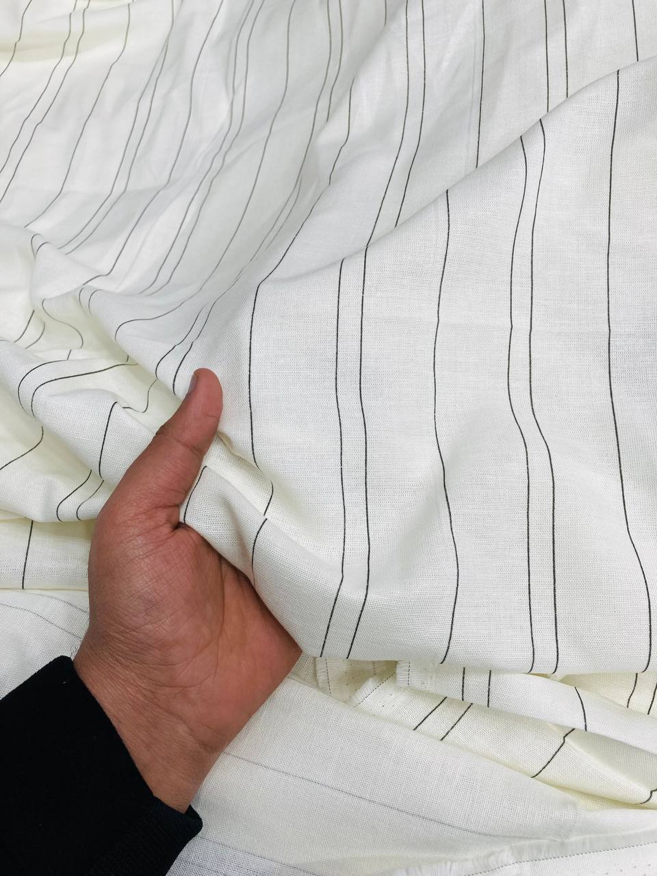 Most Premium Stripes Pure Linen FABRIC (Big WIDTH!!)