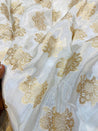 Most Premium Pure Crepe Banarasi Jacquard FABRIC (Dyeable Also)