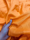 Most Premium Pure Viscose LINEN FABRIC (Big WIDTH!!) (Orange Color)