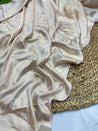 Most Premium Collection Of Pure Modal Satin Georgeete Fabric - Fine Zari