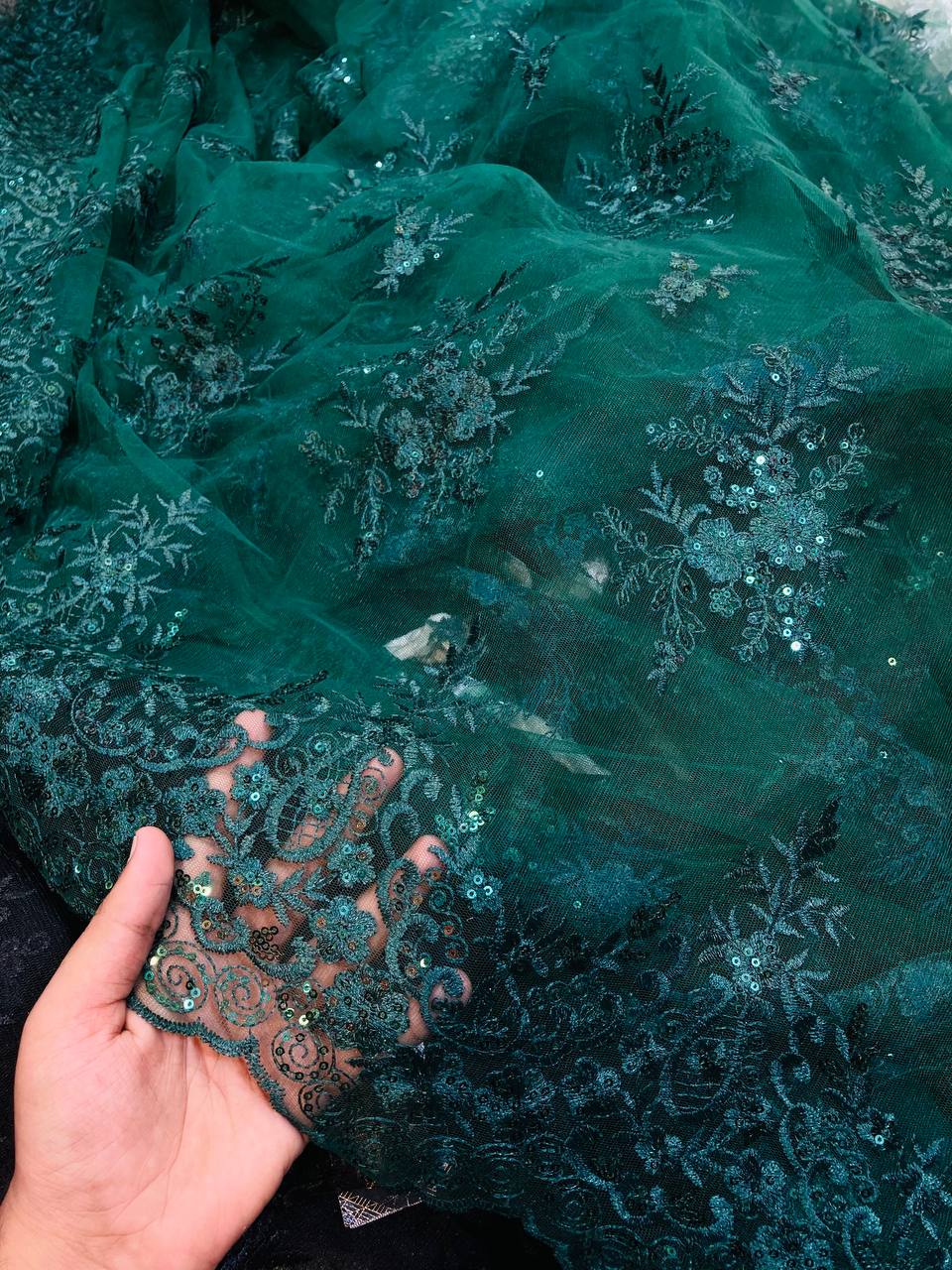 Most Premium Imported Net FABRIC With Zara Sequin (Big WIDTH!!)