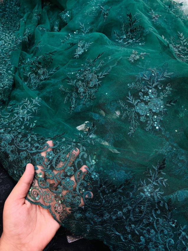 Most Premium Imported Net FABRIC With Zara Sequin (Big WIDTH!!)
