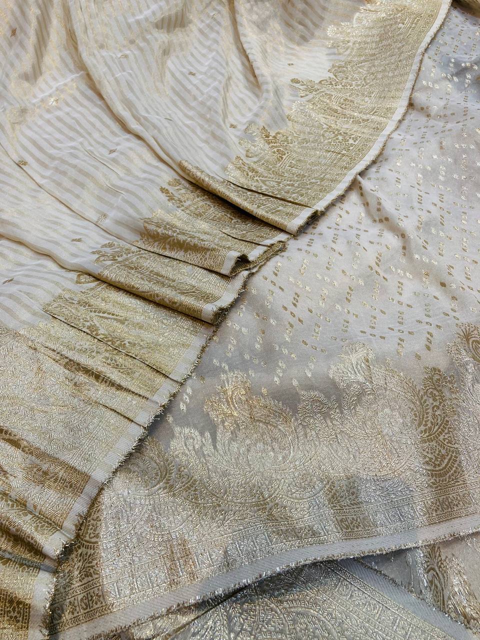 Premium Pure Cosmos (Russian) Silk Suit With Dupatta (Complete Suit)