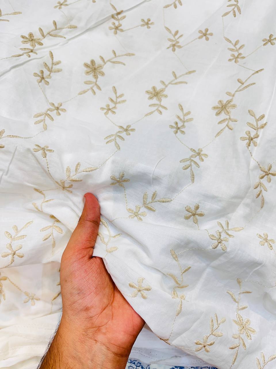 Premium Fine Thread Embroidery On Pure Cotton 80*80 FABRIC (Big WIDTH!!) (SALE PRICES)