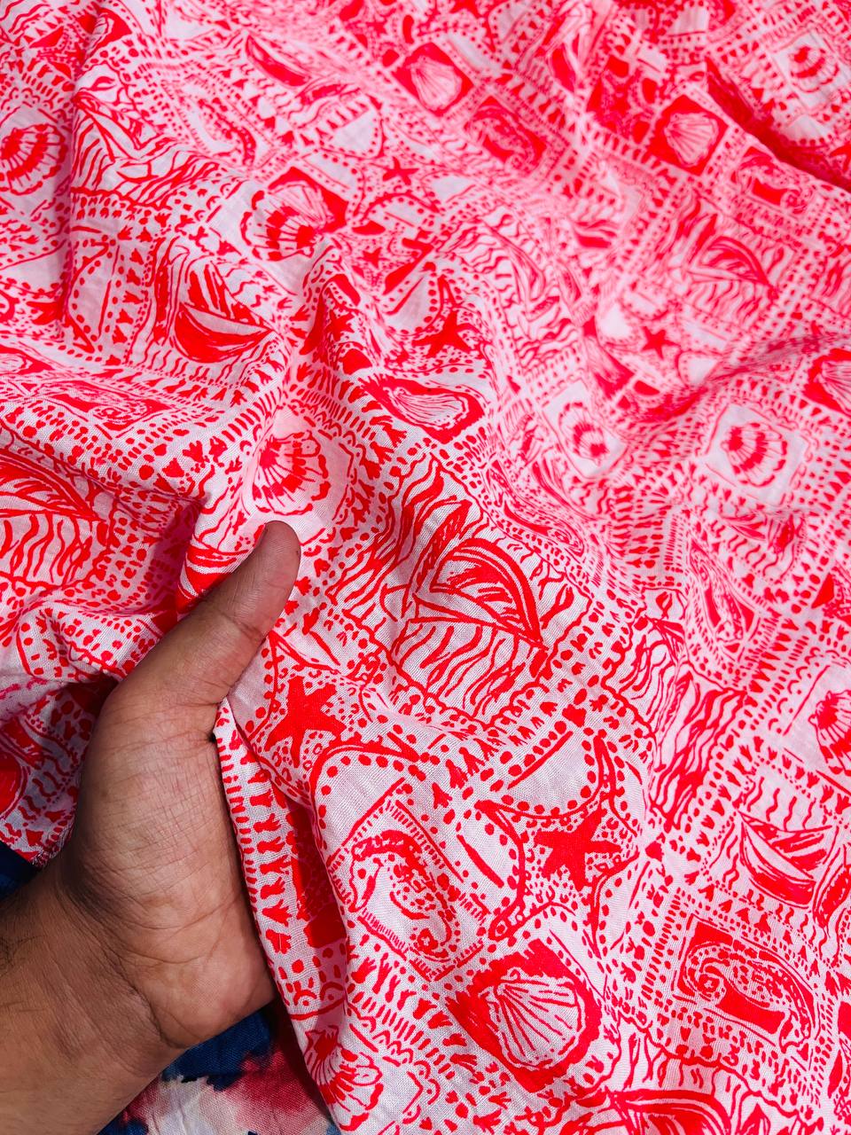 Most Premium Pure Gouge Cotton FABRIC Digital PRINTED (Big WIDTH!!)