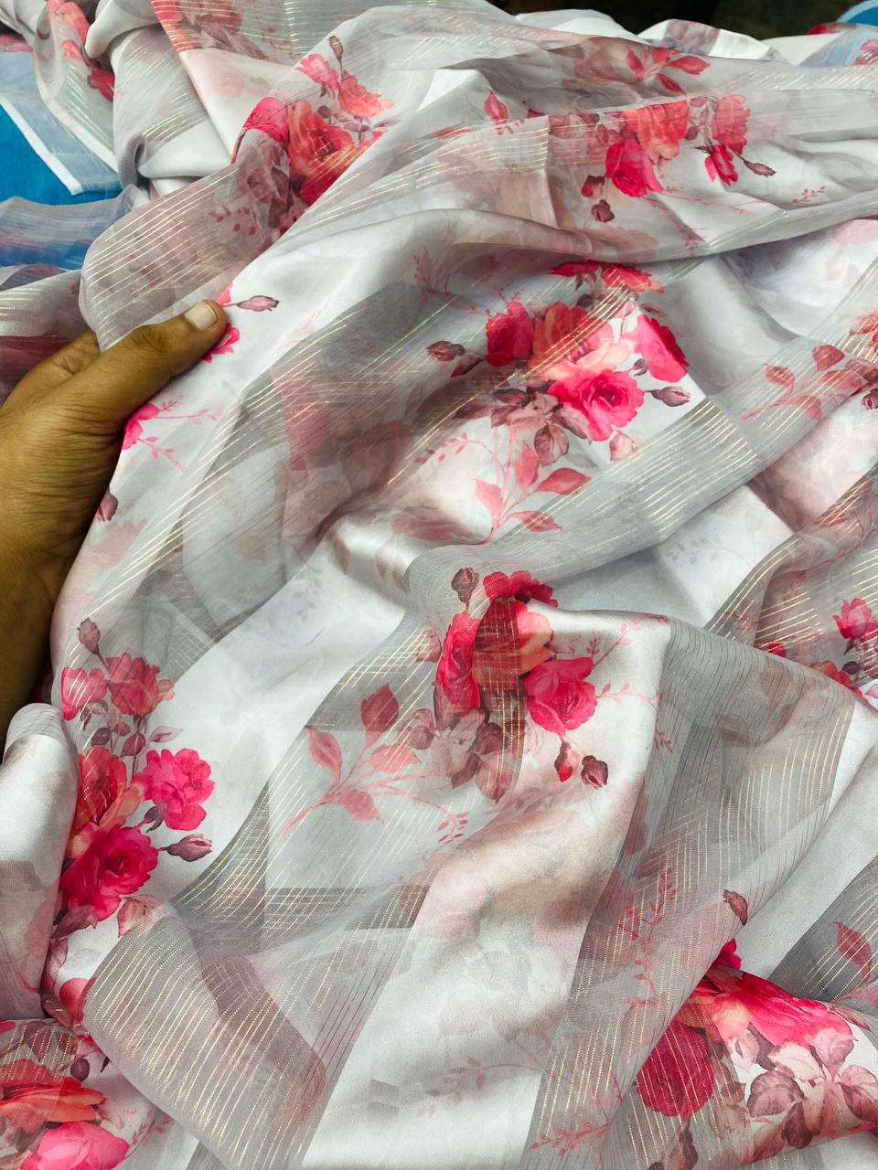 Most Premium Georgette Satin FABRIC (Digital PRINTED)